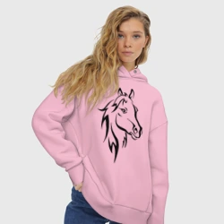Женское худи Oversize хлопок Horse - фото 2