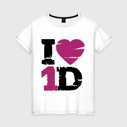 Женская футболка хлопок I love 1 Direction