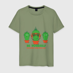Мужская футболка хлопок Самоуверенный кактус