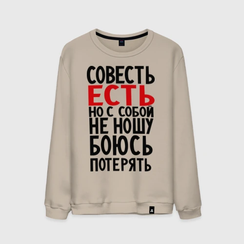 Мужской свитшот хлопок Совесть есть