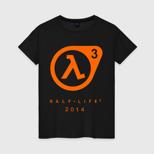 Женская футболка хлопок Half - life 3, цвет черный