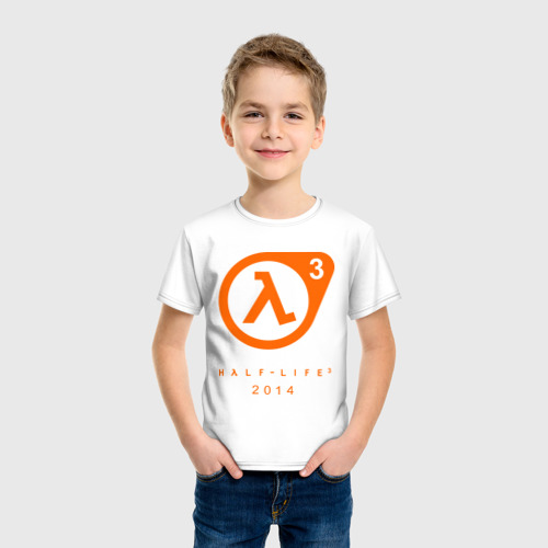 Детская футболка хлопок Half - life 3, цвет белый - фото 3