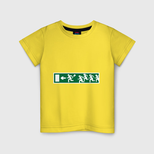 Детская футболка хлопок Девушки любят гитаристов, цвет желтый