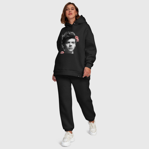 Женский костюм хлопок Oversize Harry Styles, цвет черный - фото 6