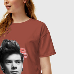 Женская футболка хлопок Oversize Harry Styles - фото 2