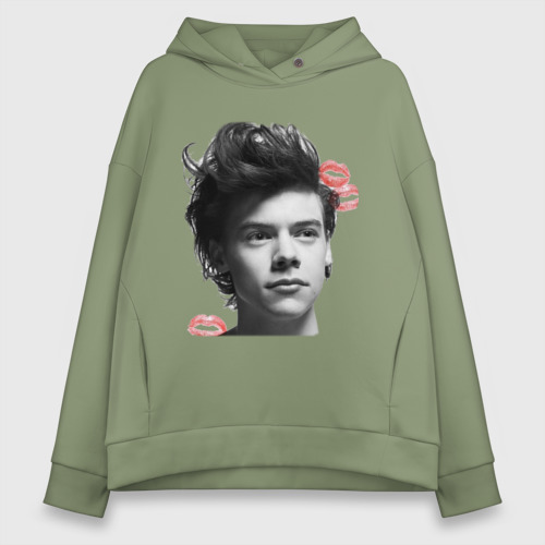 Женское худи Oversize хлопок Harry Styles, цвет авокадо