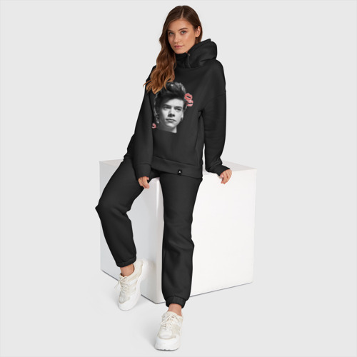 Женский костюм хлопок Oversize Harry Styles, цвет черный - фото 4