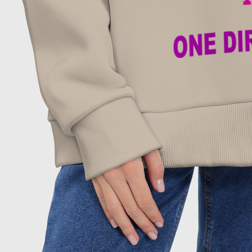 Женское худи Oversize хлопок I love one direction, цвет миндальный - фото 8