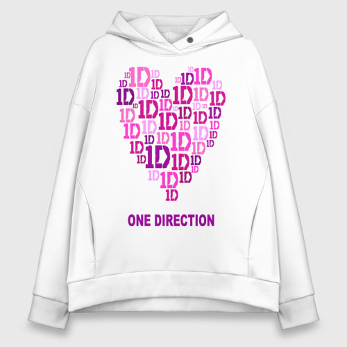 Женское худи Oversize хлопок I love one direction