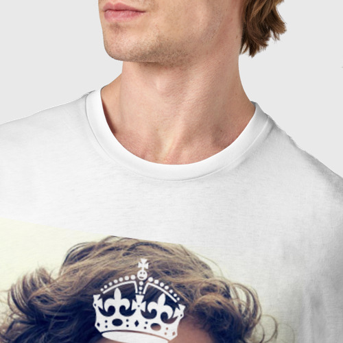 Мужская футболка хлопок Keep calm and love Harry Styles, цвет белый - фото 6
