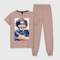 Женская пижама хлопок Keep calm and love Harry Styles