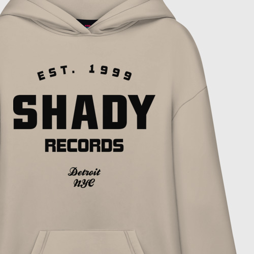 Худи SuperOversize хлопок Shady records, цвет миндальный - фото 3