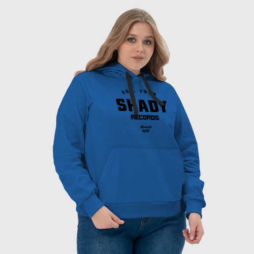 Женская толстовка хлопок Shady records, цвет синий - фото 6