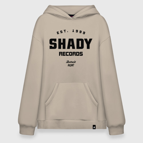 Худи SuperOversize хлопок Shady records, цвет миндальный