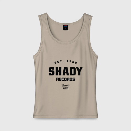 Женская майка хлопок Shady records, цвет миндальный