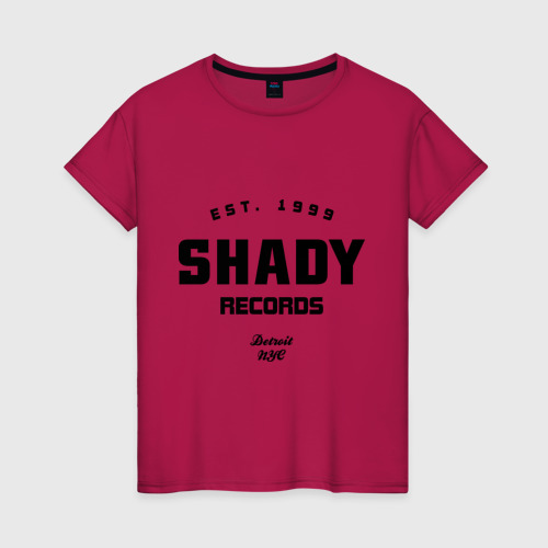Женская футболка хлопок Shady records, цвет маджента