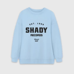 Женский свитшот oversize без начеса хлопок Shady records