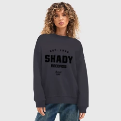 Женский свитшот oversize без начеса хлопок Shady records - фото 2