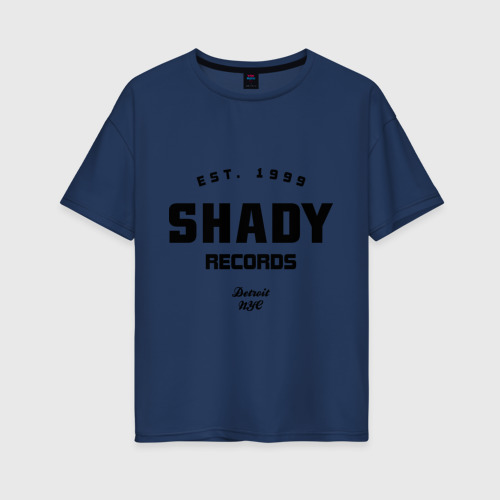 Женская футболка хлопок Oversize с принтом Shady records, вид спереди #2