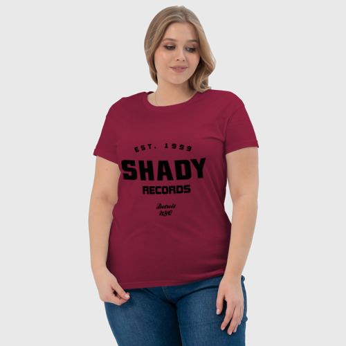 Женская футболка хлопок Shady records, цвет маджента - фото 6