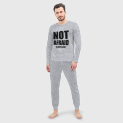 Мужская пижама с лонгсливом хлопок Not Afraid - фото 2