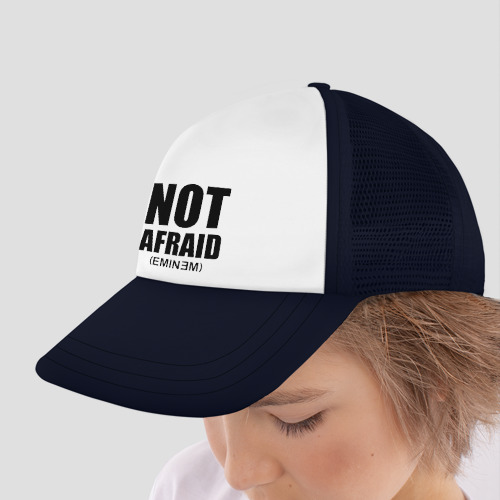 Детская кепка тракер Not Afraid, цвет темно-синий - фото 4