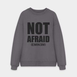 Мужской свитшот oversize без начеса хлопок Not Afraid