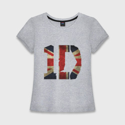 Женская футболка хлопок Slim 1D British flag