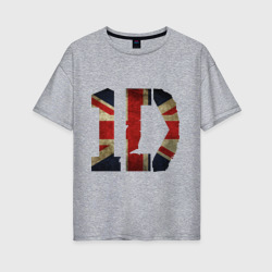 Женская футболка хлопок Oversize 1D British flag