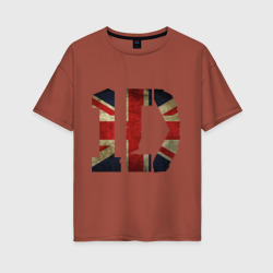 Женская футболка хлопок Oversize 1D British flag