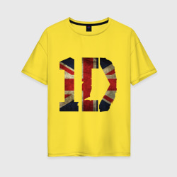 Женская футболка хлопок Oversize 1D British flag