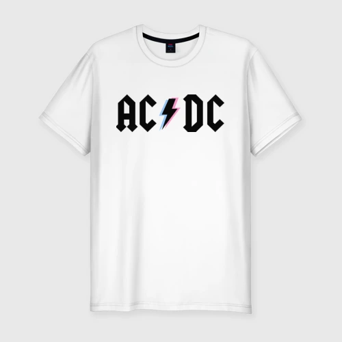 Мужская футболка хлопок Slim ACDC