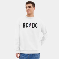 Мужской свитшот oversize без начеса хлопок ACDC - фото 2