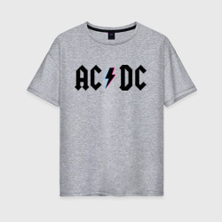 Женская футболка хлопок Oversize ACDC