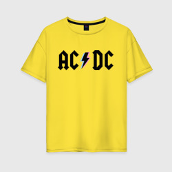 Женская футболка хлопок Oversize ACDC