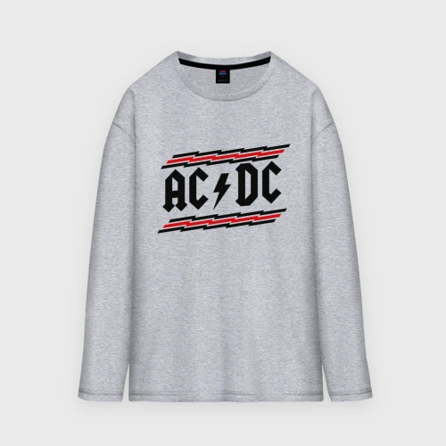 Мужской лонгслив oversize хлопок ACDC