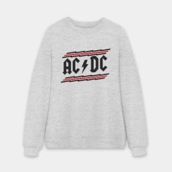 Мужской свитшот oversize без начеса хлопок ACDC