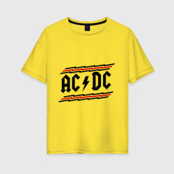 Женская футболка хлопок Oversize ACDC