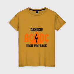 Женская футболка хлопок Adcd high voltage
