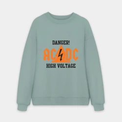 Мужской свитшот oversize без начеса хлопок Adcd high voltage