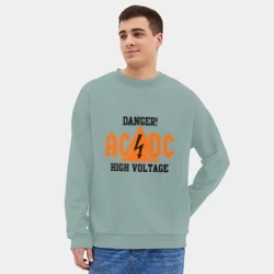 Мужской свитшот oversize без начеса хлопок Adcd high voltage - фото 2