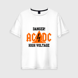 Женская футболка хлопок Oversize Adcd high voltage