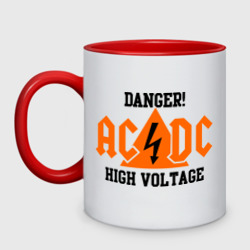 Кружка двухцветная Adcd high voltage