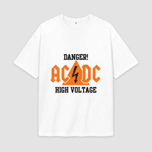 Мужская футболка Oversize хлопок premium Adcd high voltage