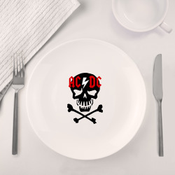 Набор: тарелка + кружка ACDC skull - фото 2