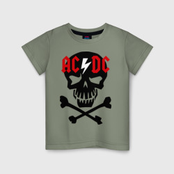 Детская футболка хлопок ACDC skull