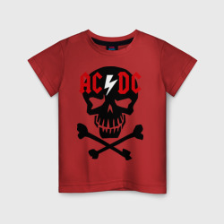 Детская футболка хлопок ACDC skull