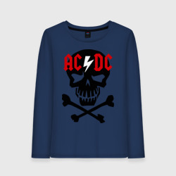 Женский лонгслив хлопок ACDC skull