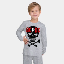 Детская пижама с лонгсливом хлопок ACDC skull - фото 2