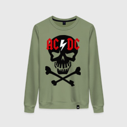 Женский свитшот хлопок ACDC skull